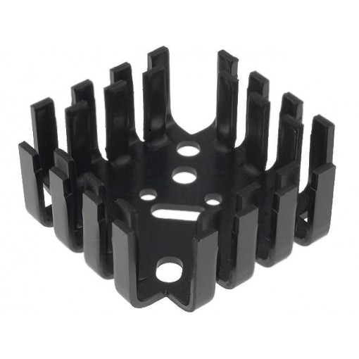 FK223SACB; Heatsink: moulded; SOT9,TO3,TO66; black; 42x42x17mm; 6.8K/W; FISCHER ELEKTRONIK
