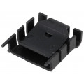FK224SA2202; Heatsink: moulded; TO218,TO220; black; L: 25.4mm; W: 25mm; H: 8.3mm; FISCHER ELEKTRONIK