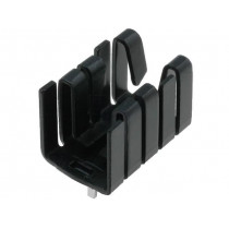 ; Heatsink: moulded; TO220; black; L: 19mm; W: 12.7mm; H: 12.7mm; 21K/W; 