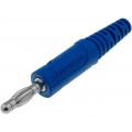 FK82LNI/BL; Plug; 4mm banana; 10A; 60VDC; blue; Max.wire diam: 2.8mm; SCHÜTZINGER