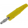FK82LNI/GE; Plug; 4mm banana; 10A; 60VDC; yellow; Max.wire diam: 2.8mm; SCHÜTZINGER