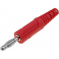 FK82LNI/RT; Plug; 4mm banana; 10A; 60VDC; red; Max.wire diam: 2.8mm; SCHÜTZINGER