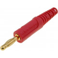 FK82LAU/RT; Plug; 4mm banana; 10A; 60VDC; red; Max.wire diam: 2.8mm; SCHÜTZINGER