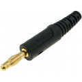 FK82LAU/SW; Plug; 4mm banana; 10A; 60VDC; black; Max.wire diam: 2.8mm; SCHÜTZINGER