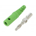 FK8SNI/GN; Plug; 4mm banana; 32A; 60VDC; green; Max.wire diam: 2.8mm; SCHÜTZINGER FK8SNI/GN; Plug; 4mm banana; 32A; 60VDC; green; Max.wire diam: 2.8mm; SCHÜTZINGER