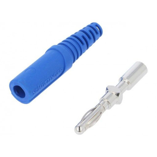 FK 9 S NI/BL; Plug; 4mm banana; 32A; 70VDC; blue; non-insulated; SCHÜTZINGER