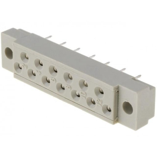 102E10059X; Socket; DIN 41617; female; PIN: 13; THT; straight; 4A; 250V; B: 30mm; CONEC 102E10059X; Socket; DIN 41617; female; PIN: 13; THT; straight; 4A; 250V; B: 30mm; CONEC
