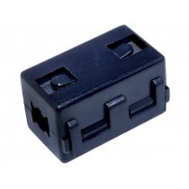 FLF-501B; Ferrite: two-piece; on round cable; Ø: 5mm; 70Ω; A: 15mm; B: 14mm; FERROCORE