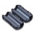 FLF-502; Ferrite: two-piece; on round cable; Ø: 5mm; 60Ω; A: 13mm; B: 11.8mm; FERROCORE
