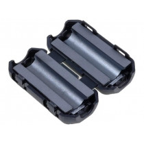 FLF-502; Ferrite: two-piece; on round cable; Ø: 5mm; 60Ω; A: 13mm; B: 11.8mm; FERROCORE