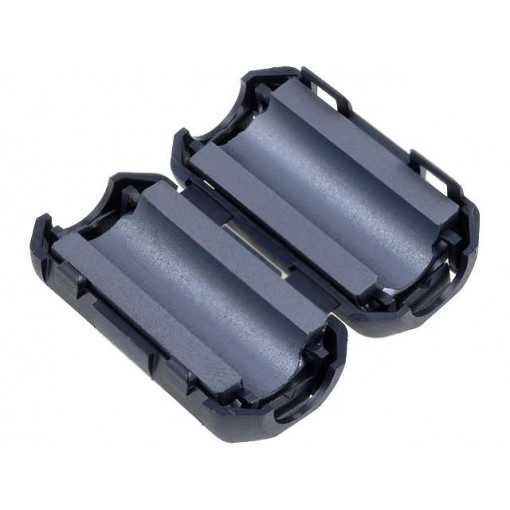 FLF-902; Ferrite: two-piece; on round cable; Ø: 9mm; 80Ω; A: 19.5mm; B: 18mm; FERROCORE
