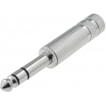 P3C (FM1044); Plug; Jack 6,35mm; male; stereo; straight; for cable; soldering; CLIFF