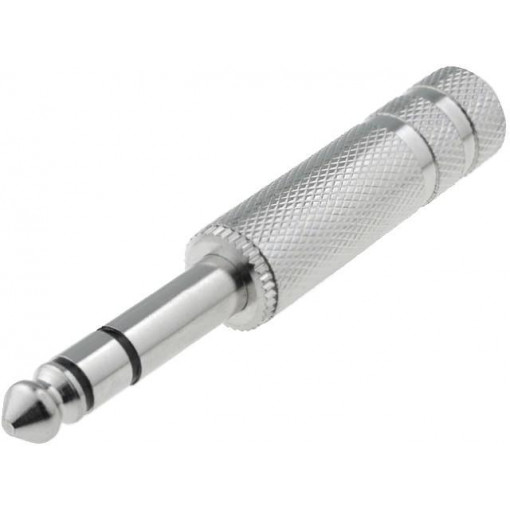 P3C (FM1044); Plug; Jack 6,35mm; male; stereo; straight; for cable; soldering; CLIFF