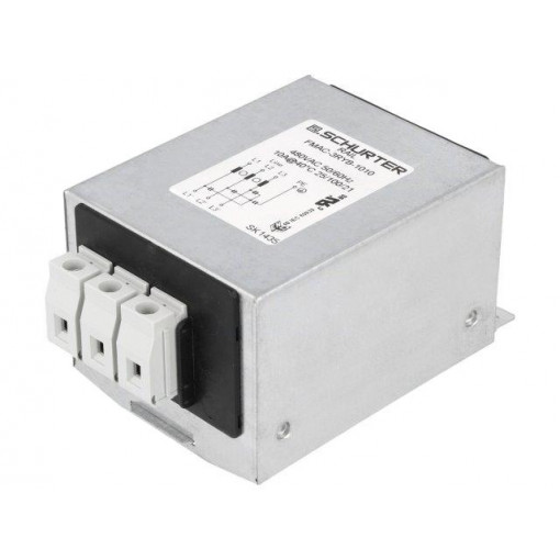 FMAC-3RYB-1010; Filter: anti-interference; three-phase; 480VAC; 10A; 61x75x48mm; SCHURTER