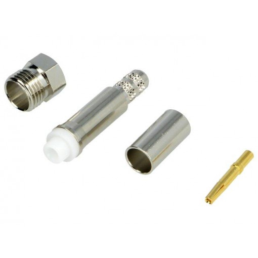 FME6121B1-ND3G-1-50; Plug; FME; female; straight; crimped; for cable; Insulation: teflon; AMPHENOL