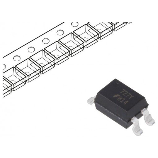 FOD814SD; Optocoupler; SMD; Channels: 1; Out: transistor; Uinsul: 5kV; Uce: 70V; ON SEMICONDUCTOR (FAIRCHILD)