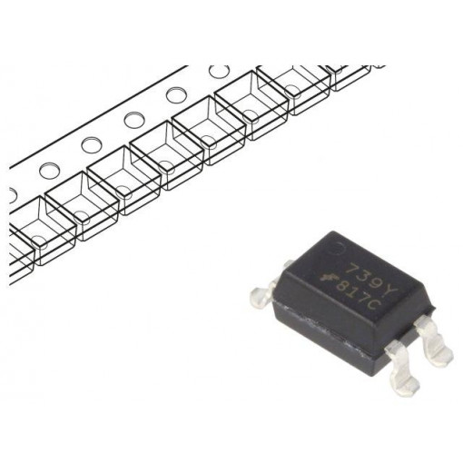 FOD817CS; Optocoupler; SMD; Channels: 1; Out: transistor; Uinsul: 5kV; Uce: 70V; ON SEMICONDUCTOR (FAIRCHILD)
