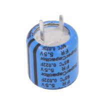 FR0H223ZF; Capacitor: electrolytic; 0.022F; 5.5VDC; ESR: 220Ω; THT; -20÷+80%; KEMET