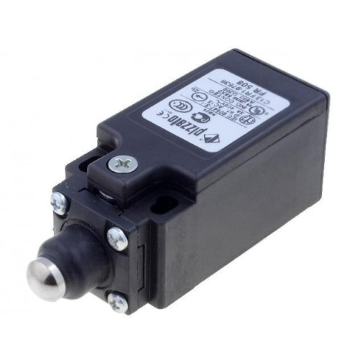 FR 508; Limit switch; rubber seal,pin plunger Ø10mm; NO + NC; 10A; IP67; PIZZATO ELETTRICA