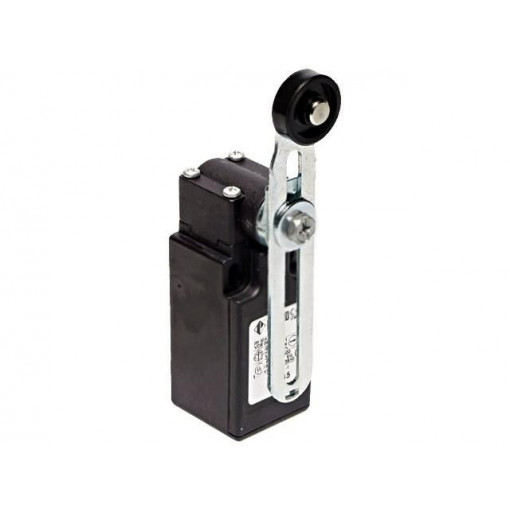 FR 555; Limit switch; adjustable lever R 53-112mm, roll Ø20mm; NO + NC; PIZZATO ELETTRICA