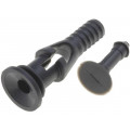 ; Fastener for fans and protections; plastic; Colour: black; 4.5mm; FIX&FASTEN