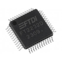 FT2232D-TRAY; IC: interface; USB-UART x2, FIFO x2, MPSSE; Full Speed; 3.3÷5VDC; FTDI FT2232D-TRAY; IC: interface; USB-UART x2, FIFO x2, MPSSE; Full Speed; 3.3÷5VDC; FTDI
