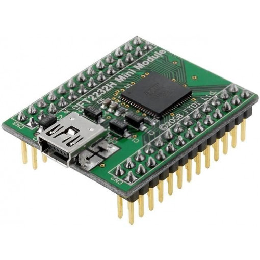 FT2232H MINI MDL; Module: USB; FIFO x2,MPSSE x2,UART x2; USB B mini,pin header; FTDI FT2232H MINI MDL; Module: USB; FIFO x2,MPSSE x2,UART x2; USB B mini,pin header; FTDI