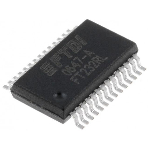 FT232RL-REEL; IC: interface; USB-UART; Full Speed; 3.3÷5VDC; reel; SSOP28; FTDI FT232RL-REEL; IC: interface; USB-UART; Full Speed; 3.3÷5VDC; reel; SSOP28; FTDI