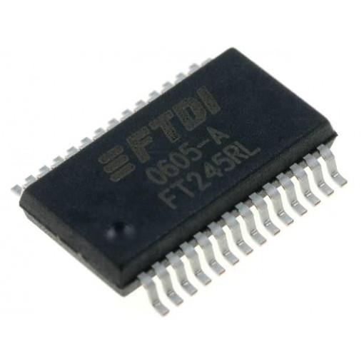 FT245RL-REEL; IC: interface; USB-FIFO; Full Speed; 3.3÷5VDC; reel; SSOP28; FTDI FT245RL-REEL; IC: interface; USB-FIFO; Full Speed; 3.3÷5VDC; reel; SSOP28; FTDI