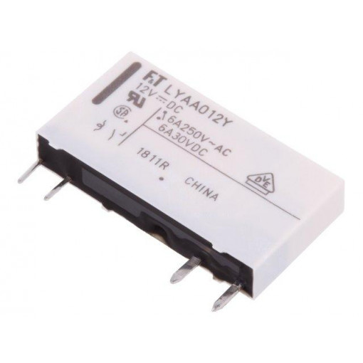FTR-LYAA012Y; Relay: electromagnetic; SPST-NO; Ucoil: 12VDC; 6A/250VAC; 6A/24VDC; FUJITSU