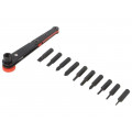 DR-06; Kit: screwdriver bits; Pcs: 10; Phillips,Allen hex key,slot; ENGINEER