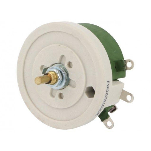 FVR100W-100R; Potentiometer: shaft; single turn; 100Ω; 100W; ±10%; 6mm; wirewound; SR PASSIVES FVR100W-100R; Potentiometer: shaft; single turn; 100Ω; 100W; ±10%; 6mm; wirewound; SR PASSIVES
