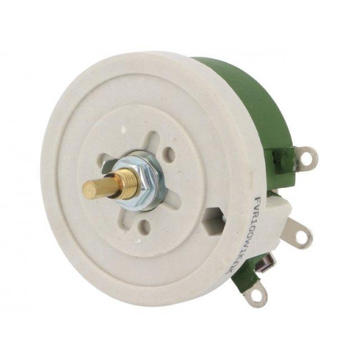 FVR100W-1K; Potentiometer: shaft; single turn; 1kΩ; 100W; ±10%; 6mm; wirewound; SR PASSIVES