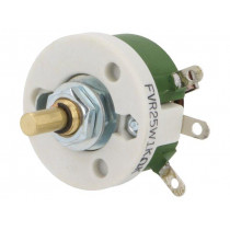 FVR25W-1K; Potentiometer: shaft; single turn; 1kΩ; 25W; ±10%; 6mm; wirewound; SR PASSIVES FVR25W-1K; Potentiometer: shaft; single turn; 1kΩ; 25W; ±10%; 6mm; wirewound; SR PASSIVES