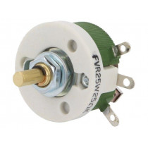 FVR25W-25R; Potentiometer: shaft; single turn; 25Ω; 25W; ±10%; 6mm; wirewound; SR PASSIVES FVR25W-25R; Potentiometer: shaft; single turn; 25Ω; 25W; ±10%; 6mm; wirewound; SR PASSIVES