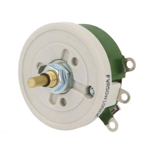 FVR50W-100R; Potentiometer: shaft; single turn; 100Ω; 50W; ±10%; 6mm; wirewound; SR PASSIVES FVR50W-100R; Potentiometer: shaft; single turn; 100Ω; 50W; ±10%; 6mm; wirewound; SR PASSIVES