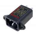 FW414-2R; Connector: AC supply; socket; male; 1A; 250VAC; IEC 60320; -25÷85°C; FILTERCON