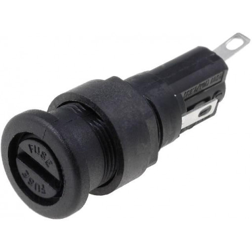 FX0454; Fuse holder; cylindrical fuses; 5x20mm; 250V; Mounting: on panel; BULGIN