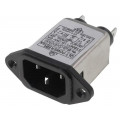 FYB06T1; Connector: AC supply; socket; male; 6A; 250VAC; IEC 60320; -25÷85°C; YUNPEN ELECTRONIC