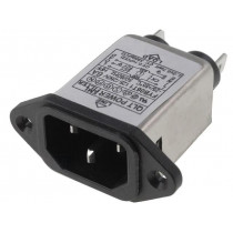 FYB06T1; Connector: AC supply; socket; male; 6A; 250VAC; IEC 60320; -25÷85°C; YUNPEN ELECTRONIC