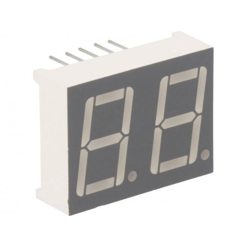 FYD-5621AUHR-21; Display: LED; 7-segment; 14.2mm; 0.56 FYD-5621AUHR-21; Display: LED; 7-segment; 14.2mm; 0.56