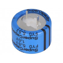 FYD0H105ZF; Capacitor: electrolytic; 1F; 5.5VDC; ESR: 35Ω; THT; -20÷+80%; KEMET