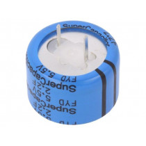 FYD0H225ZF; Capacitor: electrolytic; 2.2F; 5.5VDC; ESR: 35Ω; THT; -20÷+80%; KEMET