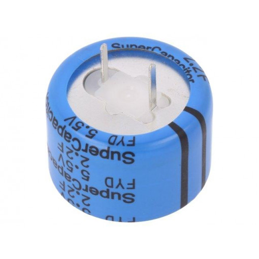 FYD0H225ZF; Capacitor: electrolytic; 2.2F; 5.5VDC; ESR: 35Ω; THT; -20÷+80%; KEMET