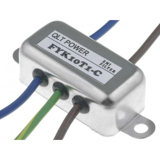 FYK01T1-YK03103300C; Filter: anti-interference; 250VAC; Cx: 100nF; Cy: 3.3nF; 0.3mH; QLT POWER FYK01T1-YK03103300C; Filter: anti-interference; 250VAC; Cx: 100nF; Cy: 3.3nF; 0.3mH; QLT POWER