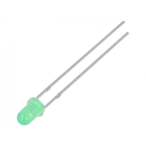 FYL-3014GD1A; LED; 3mm; yellow green; 40mcd; 40°; Front: convex; Pitch: 2.54mm; FORYARD