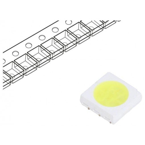 FYLS-5050LUWC; LED; SMD; 5050; white cold; 18lm; 8500÷9500mcd; 5000-6000K; 120°; FORYARD