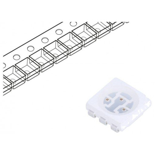 FYLS-5050PUR3C; LED; SMD; 5050,PLCC6; red; 6lm; 810÷2225mcd; 5.4x5x1.5mm; 120°; 60mA; FORYARD