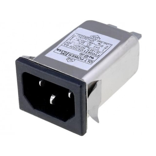 FYO06T1; Connector: AC supply; socket; male; 6A; 250VAC; IEC 60320; -25÷85°C; YUNPEN ELECTRONIC