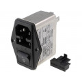 FYQ04A1; Connector: AC supply; socket; male; 4A; 250VAC; IEC 60320; -25÷85°C; YUNPEN ELECTRONIC